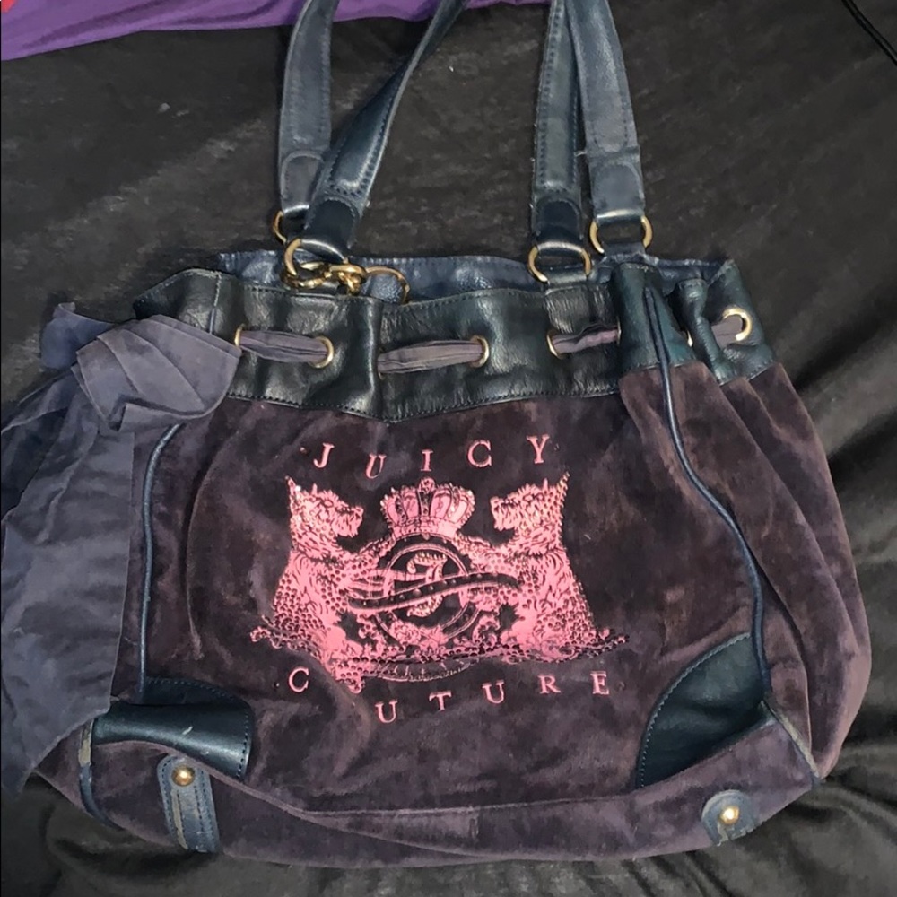 Juicy Couture Purse with Navy Blue Leather